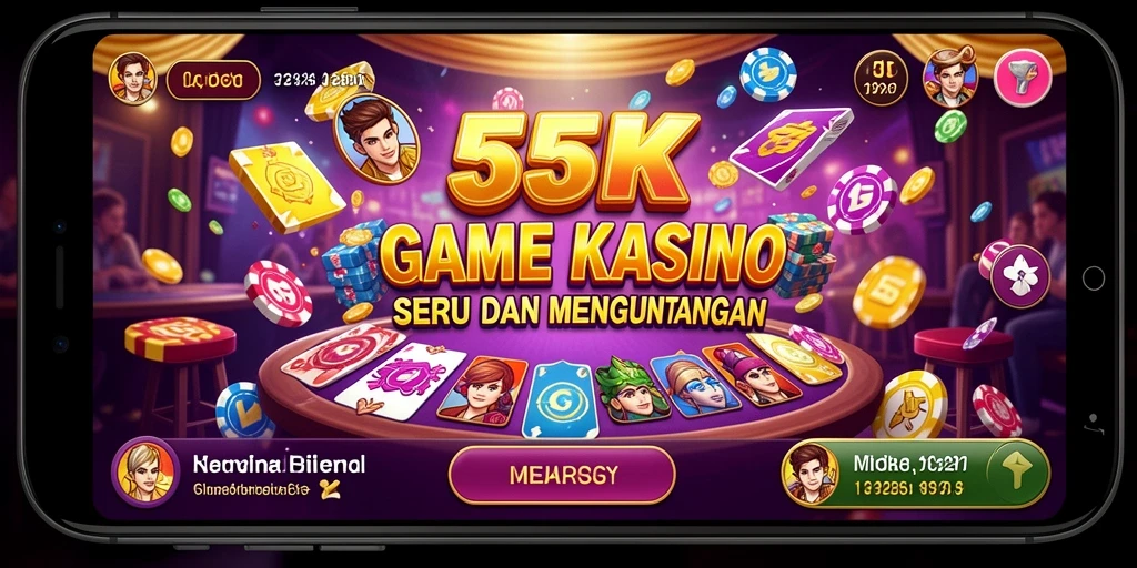 Tampilan gameplay mendebarkan di 55RK yang memikat pemain.