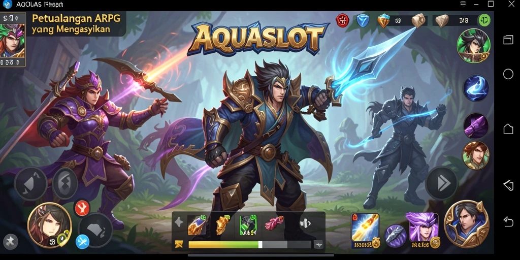 Tampak aksi seru dalam gameplay AQUASLOT yang memikat.