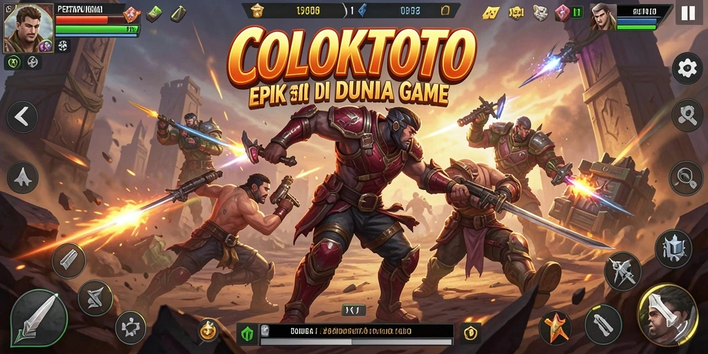Tampilan gameplay COLOKTOTO dengan pertarungan yang mendebarkan.