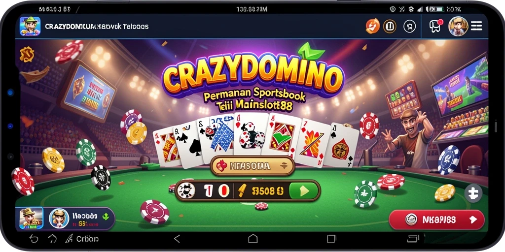 Tampilan gameplay CRAZYDOMINO yang menarik dan interaktif.