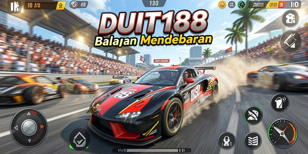 Gameplay Racing DUIT188 yang penuh aksi dan keseruan.