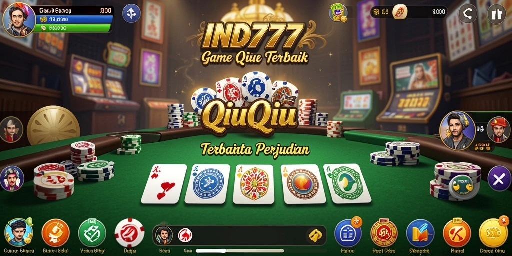 Tangkapan layar menunjukkan gameplay seru QiuQiu di IND777.