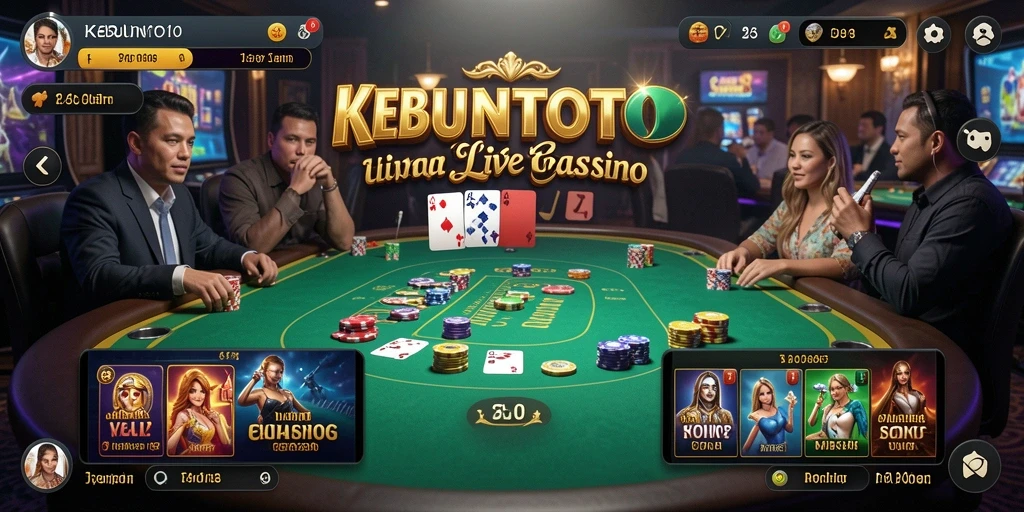 Gameplay Live Casino yang mendebarkan dan interaktif di KEBUNTOTO.
