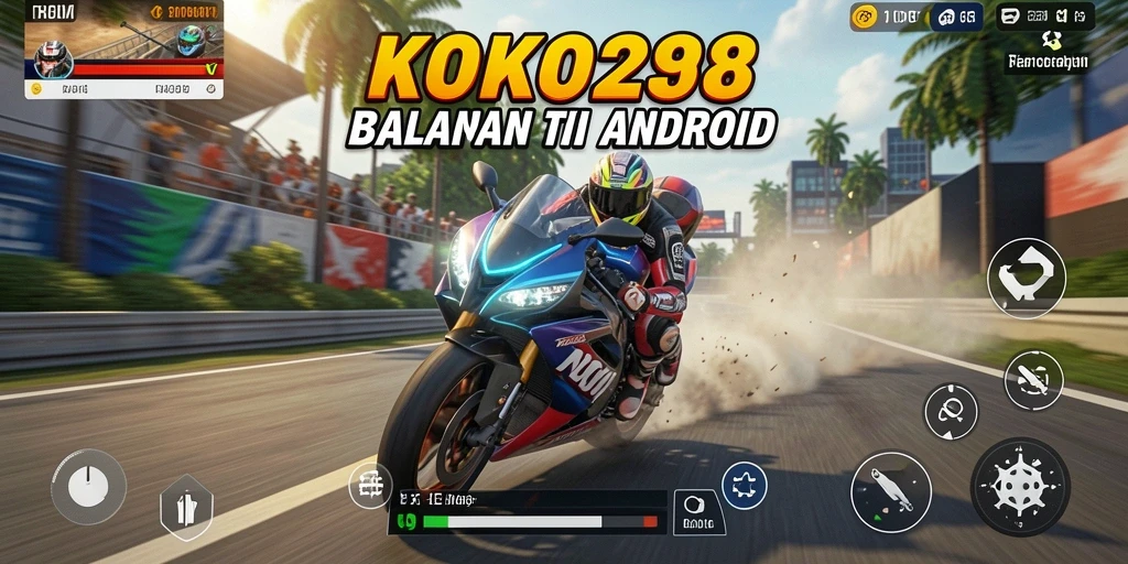 Gameplay KOKO288 dengan balapan motor yang mendebarkan.