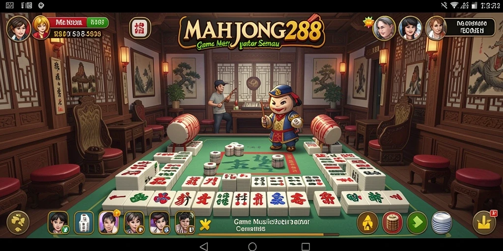 Screenshot MAHJONG288 menampilkan gameplay menawan dengan musik yang bergerak.