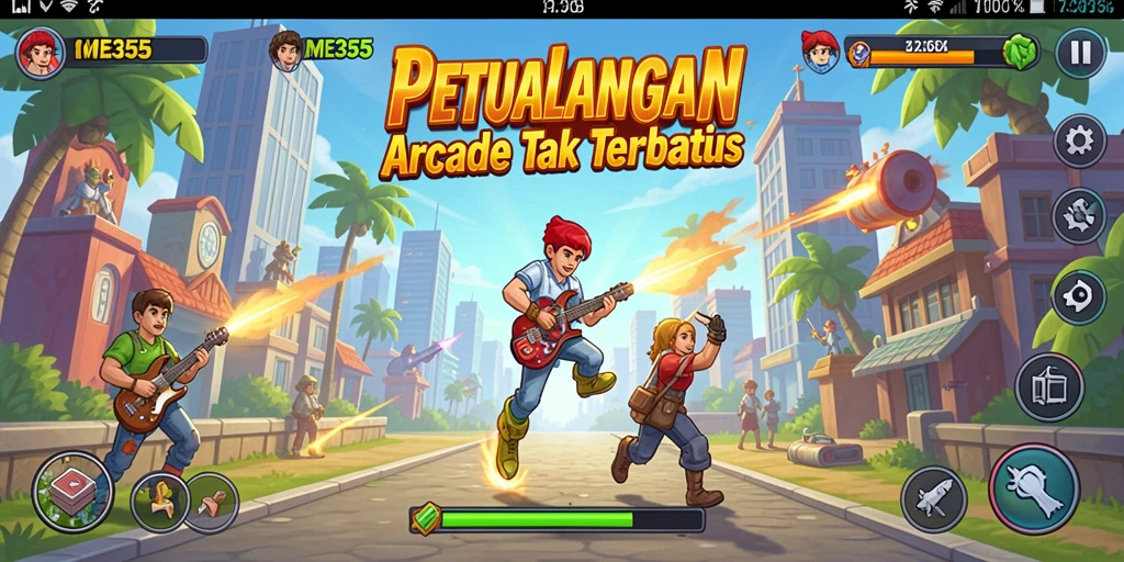Tampilan gameplay seru dari ME355 dengan tantangan arcade yang menarik.