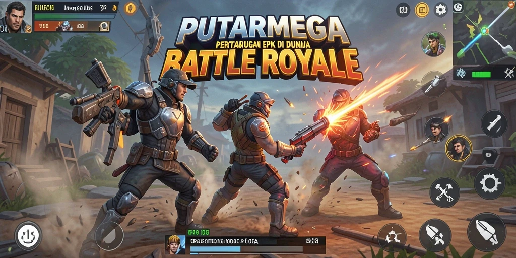 Gameplay menegangkan dengan aksi Battle Royale di PUTARMEGA.