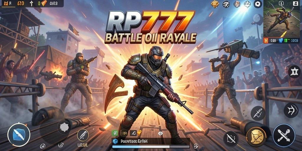 Tampilan epik dari pertempuran dalam game Battle Royale.