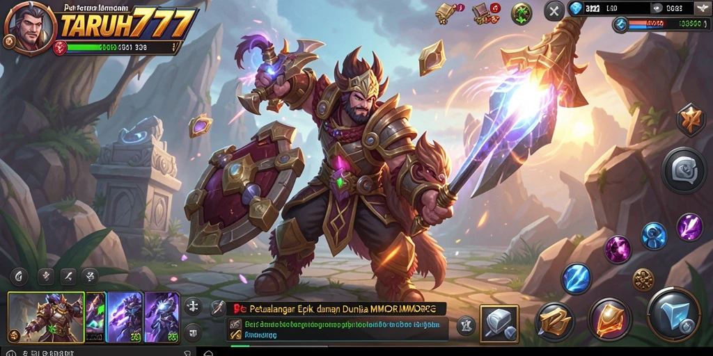 Screenshot dari gameplay TARUH777 menampilkan aksi pertempuran yang mendebarkan.
