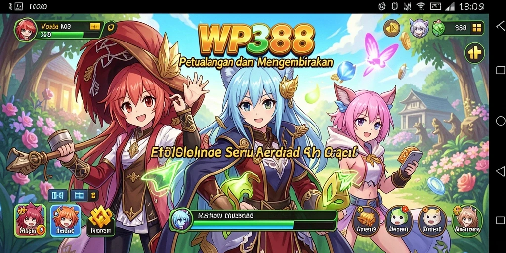Tampilan gameplay seru di WP888 dengan karakter Anime