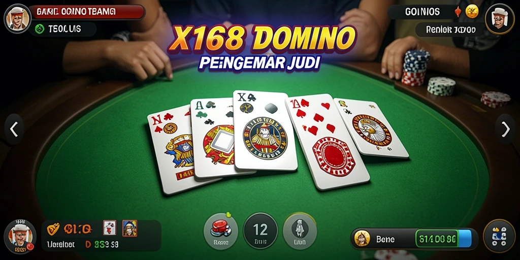 Tampilan gameplay menarik dari permainan domino X168.