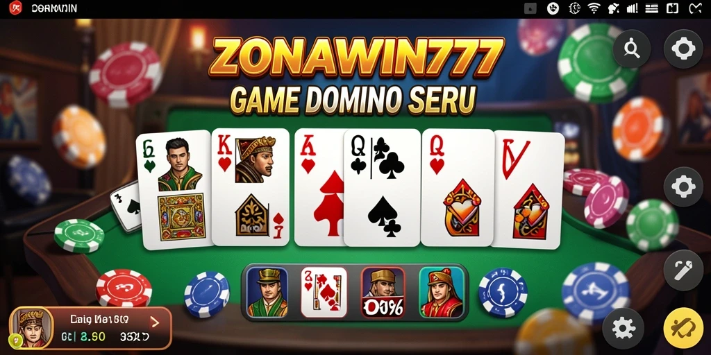 Screenshot utama ZONAWIN777 menunjukkan momen seru saat bermain Domino.