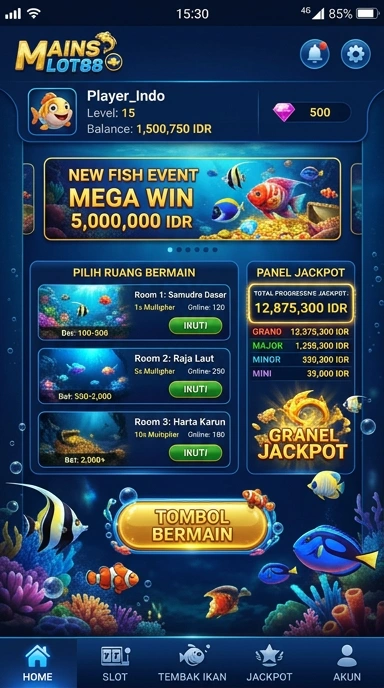 Antarmuka pengguna yang mudah digunakan di aplikasi mainslot88.